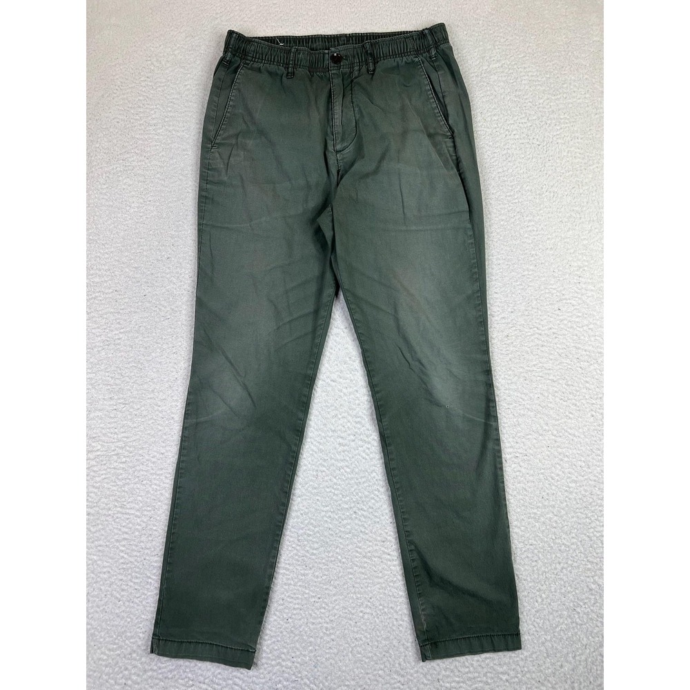 GAP Mens Slim Taper Easy Jogger Chino Pants Green Small Stretch 736284-02